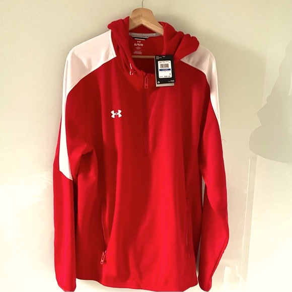 Under Armour UA Storm Armour Fleece® Hoodie Red Water Repellent - Picture 3 of 8